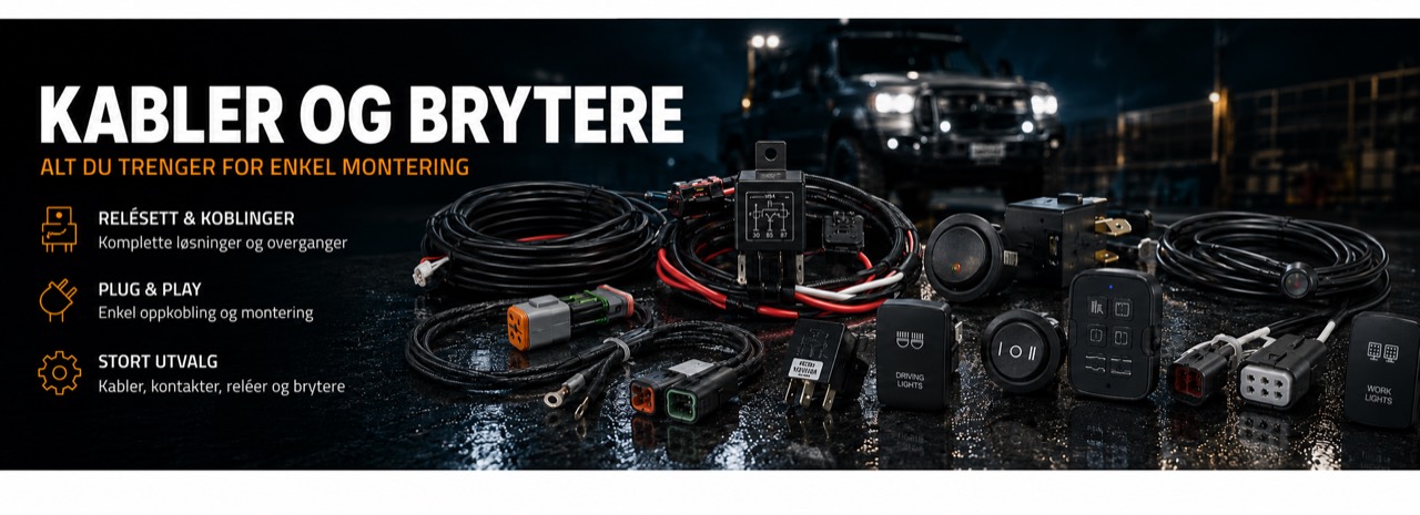 Kabler og brytere til enkel montering
