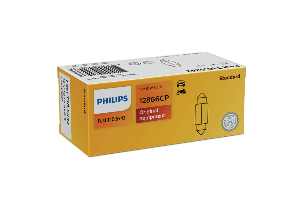 Philips pære T10,5x43 Festoon 10 pakning