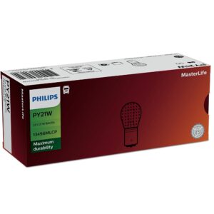Philips pære PY21W MasterLife P21W 10 pakning
