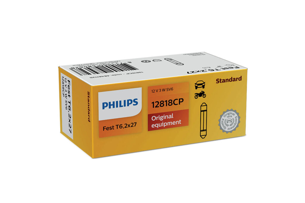 Philips pære T6,2x27 Festoon 10 pakning