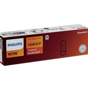 Philips W5W pære med wedgesokkel 10 pakning