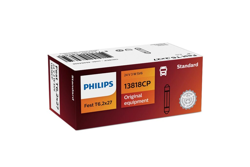 Philips pære T6,2x27 Festoon 10 pakning