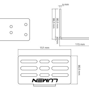 Lumen V4 universal skiltbrakett – produktbilde