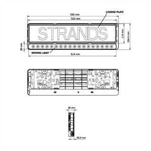 Strands NUUK E-LINE Led fjernlys – produktbilde