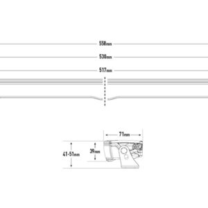 Lazer Glide Elite med posisjonslys LED fjernlys – produktbilde
