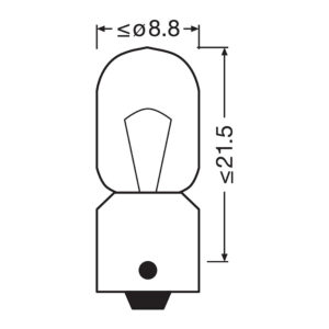 Osram original T4W 24v halogenpære – produktbilde