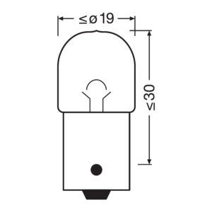 Osram original R10W 24v halogenpære – produktbilde