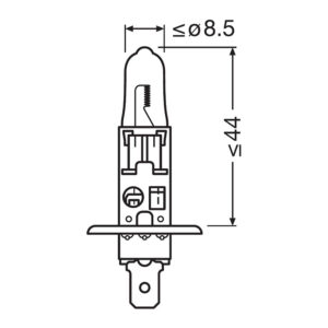 Osram original H1 24v halogenpære – produktbilde