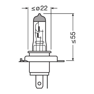 Osram original H4 halogenpære – produktbilde