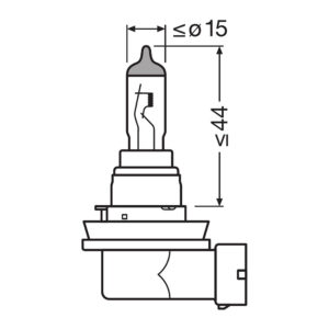 Osram original H8 halogenpære – produktbilde