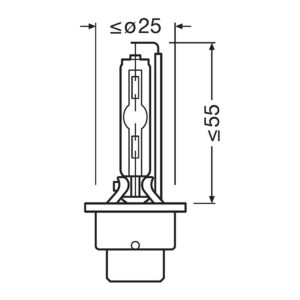 Osram original D2S xenonpære – produktbilde