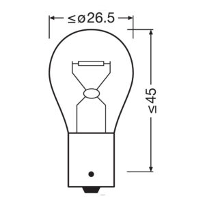 Osram original P21W 24v halogenpære – produktbilde