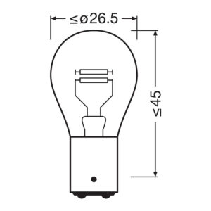 Osram original P21/5W 24v halogenpære 10 pakning – produktbilde