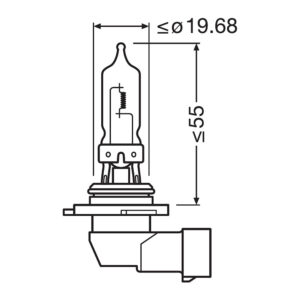 Osram original HB3 halogenpære – produktbilde
