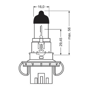 Osram original H13 halogenpære – produktbilde