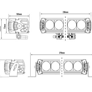 Lazer Triple-R 750 Wide LED fjernlys – produktbilde