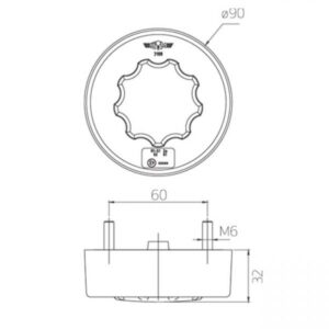 SIM 3188 LED Ryggelykt – produktbilde