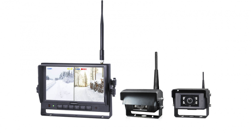 7″ trådløst sett med to HD kamera med varme, og et med luk